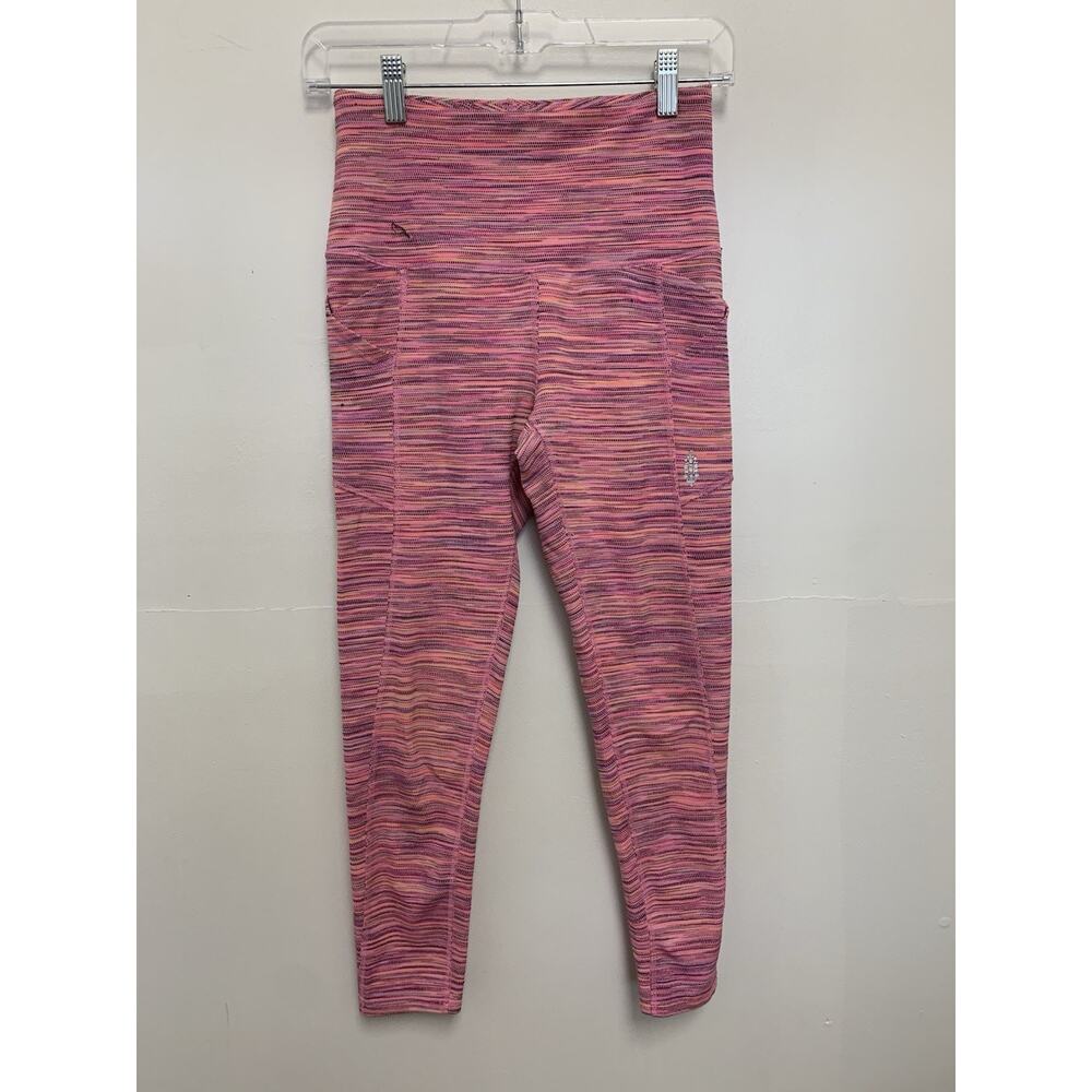 Free People Movement Hybrid Yoga High Rise Cropped Leggings Pink Size Small